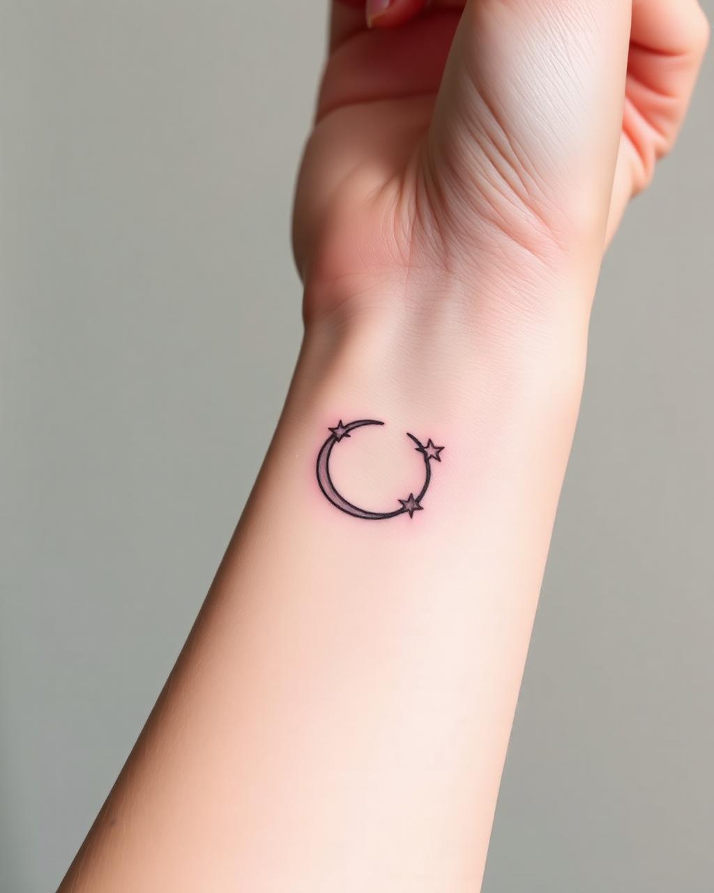 Final tattoo: A small wrist piece, tightened before booking